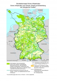 Karte Grüne Infrastruktur zum Schutz, Erhalt und Entwicklung der biologischen Vielfalt