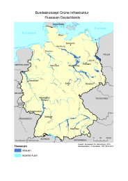 Karte Bundeskonzept Grüne Infrastruktur - Flussauen Deutschlands