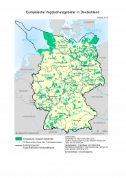 Karte Europäische Vogelschutzgebiete in Deutschland (mit AWZ) 
