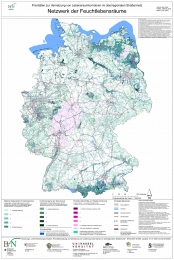 Deutschlandkarte des Netzwerks der Feuchtlebensräume