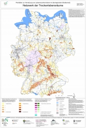 Deutschlandkarte des Netzwerkes der Trockenlebensräume