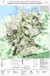 Deutschlandkarte des Netzwerks für Wald bewohnende, größere Säugetiere