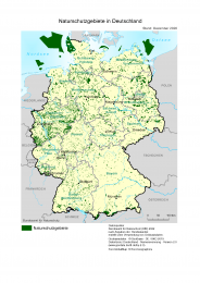 Karte der Naturschutzgebiete in Deutschland