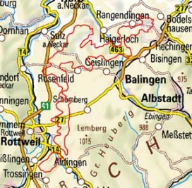 Abgrenzung der Landschaft "Stufenrand des Südwestlichen Albvorlandes" (10002)
