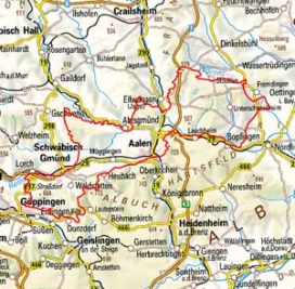 Abgrenzung der Landschaft "Östliches (Schwäbisches) Albvorland" (10200)