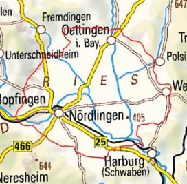 Abgrenzung der Landschaft "Ries" (10300)