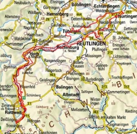 Abgrenzung der Landschaft "Oberes Neckartal" (10403)