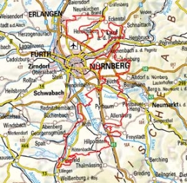 Abgrenzung der Landschaft "Nürnberger Becken und Sandplatten" (11301)