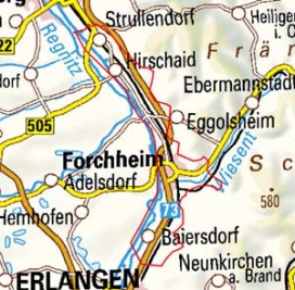 Abgrenzung der Landschaft "Regnitztal zwischen Erlangen und Bamberg" (11303)