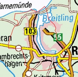 Abgrenzung der Landschaft "Rostock" (119)