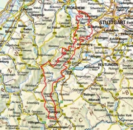 Abgrenzung der Landschaft "Westliche Obere Gäue (Heckengäu)" (12201)