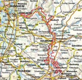 Abgrenzung der Landschaft "Unteres Neckartal" (12305)