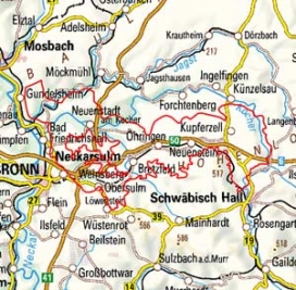 Abgrenzung der Landschaft "Westliche Hohenloher-Haller Ebene" (12702)