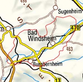 Abgrenzung der Landschaft "Windsheimer Bucht" (13100)