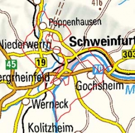 Abgrenzung der Landschaft "Schweinfurter Becken" (13600)