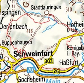 Abgrenzung der Landschaft "Hesselbacher Waldland" (13900)