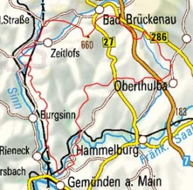 Abgrenzung der Landschaft "Sinn-Schondra-Südrhön und Neuwirtshauser Forst" (14001)