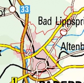 Abgrenzung der Landschaft "Paderborn" (206)