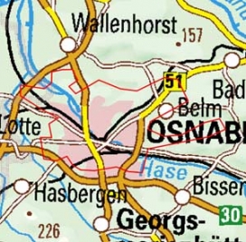 Abgrenzung der Landschaft "Osnabrück" (209)