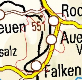 Abgrenzung der Landschaft "Auerbach-Rodewisch" (215)