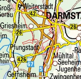 Abgrenzung der Landschaft "Pfungstadt-Griesheimer Sand und Griesheimer-Weiterstädter Sand" (22503)