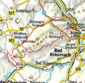 Abgrenzung der Landschaft "Soonwald" (24000)