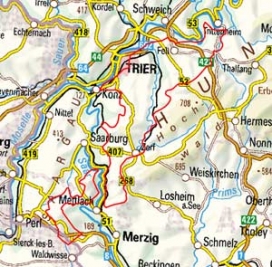 Abgrenzung der Landschaft "Saar-Ruwer-Hunsrück" (24601)
