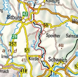 Abgrenzung der Landschaft "Unteres Kylltal" (26102)