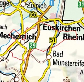 Abgrenzung der Landschaft "Südliche Mechernicher Voreifel" (27502)