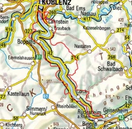 Abgrenzung der Landschaft "Oberes Mittelrheintal" (29000) Abgrenzung der Landschaft "Oberes Mittelrheintal" (29000)