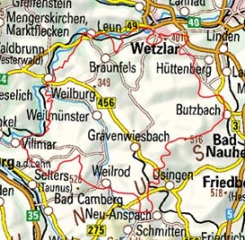 Abgrenzung der Landschaft "Östlicher Hintertaunus" (30201)