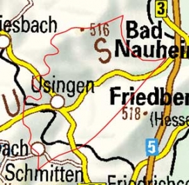 Abgrenzung der Landschaft "Münster-Maibach-Schwelle und Usinger Becken" (30203)