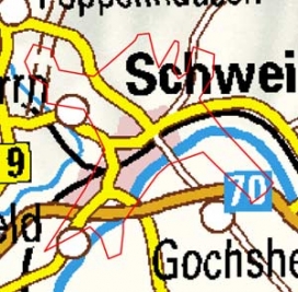 Abgrenzung der Landschaft "Schweinfurt" (309)