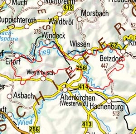 Abgrenzung der Landschaft "Südliches Mittelsiegbergland (Siegerwesterwald)" (33003)
