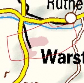 Abgrenzung der Landschaft "Warsteiner Hügelland" (33404)