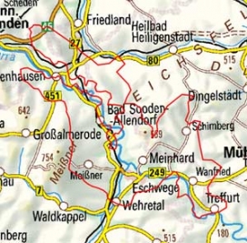 Abgrenzung der Landschaft "Unteres Werratal" (35801)