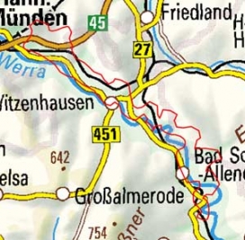 Abgrenzung der Landschaft "Tal der Werra" (35802)