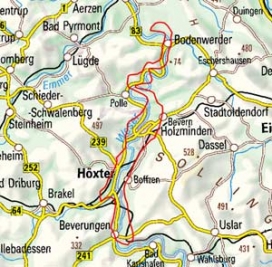 Abgrenzung der Landschaft "Holzmindener Wesertalung" (36700)
