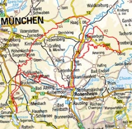 Abgrenzung der Landschaft "Rosenheimer und Wasserburger Hügelland" (3800)