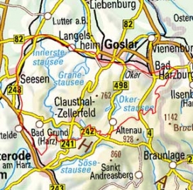 Abgrenzung der Landschaft "Oberharz" (38000)