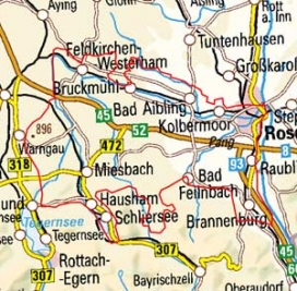 Abgrenzung der Landschaft "Voralpenland zwischen Mangfall und Inn" (3802)