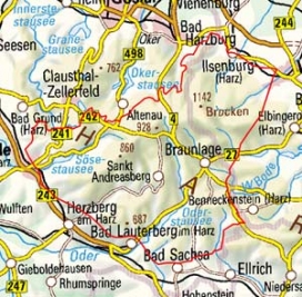 Abgrenzung der Landschaft "Mittelharz" (38100)