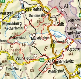 Abgrenzung der Landschaft "Selb-Wunsiedeler Hochfläche" (39500)