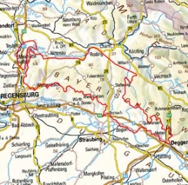 Abgrenzung der Landschaft "Falkensteiner Vorwald" (40600)