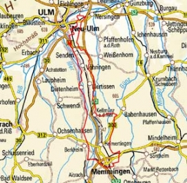 Abgrenzung der Landschaft "Untere Felder des Unteren Illertals" (4400)