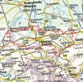 Abgrenzung der Landschaft "Oberlausitzer Gefilde" (44400)