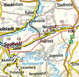 Abgrenzung der Landschaft "Orlasenke" (47000)