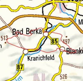 Abgrenzung der Landschaft "Tannrodaer Waldland" (47401)