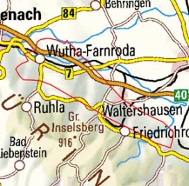 Abgrenzung der Landschaft "Waltershauser Vorberge mit Hörselbergen" (48000)