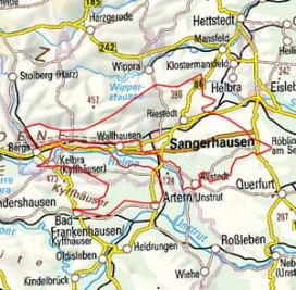 Abgrenzung der Landschaft "Nördliches Unstrut-Berg- und Hügelland" (48800)